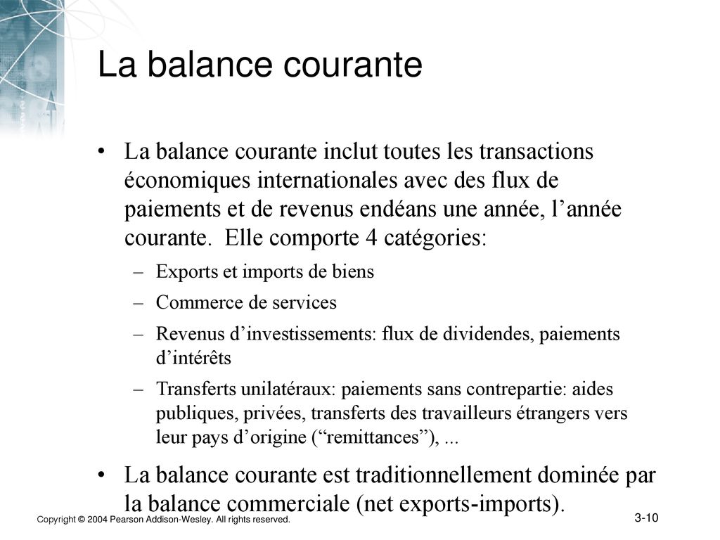 La Balance Des Paiements Ppt T L Charger